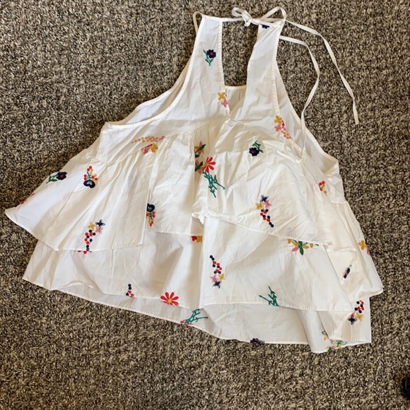 Zara Embroidered Ruffle Tank - Picture 2 of 5